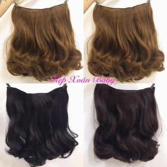 Tóc giả kẹp nữ / Free ship / Tóc giả kẹp xoăn ngắn 38cm