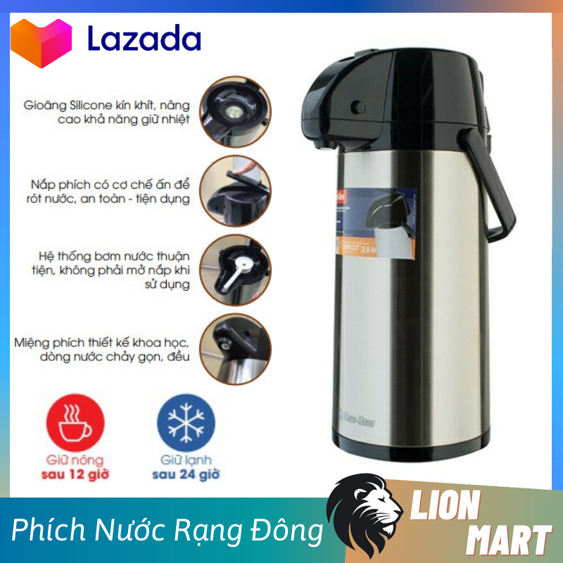 Phích nước nóng rạng đông inox rd st1.e 1045 , rd 2045 st1.e , rd 2545 2.5l, bình pha trà cao cấp