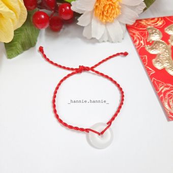 Vòng tay chỉ đỏ đồng xu dây thắt - Vòng may mắn phong thủy tài vận đeo tay nam nữ handmade đơn giản