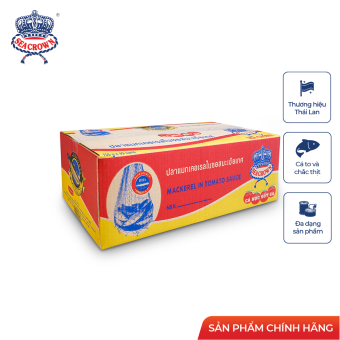 Cá hộp Sea Crown cá Nục sốt cà-Thùng 33 lốc