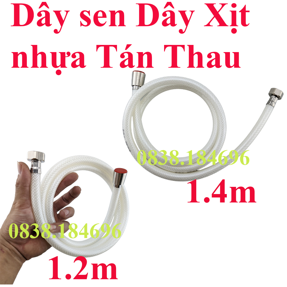 Dây sen tắm,dây xịt vệ sinh nhựa tán thau cao cấp siêu bền, Dây sen nhựa tán Thau siêu bền, Dây sen, dây xịt vệ sinh ( 1,2m hoặc 1,4m) LỰA CHỌN TRONG BÀI NKL39