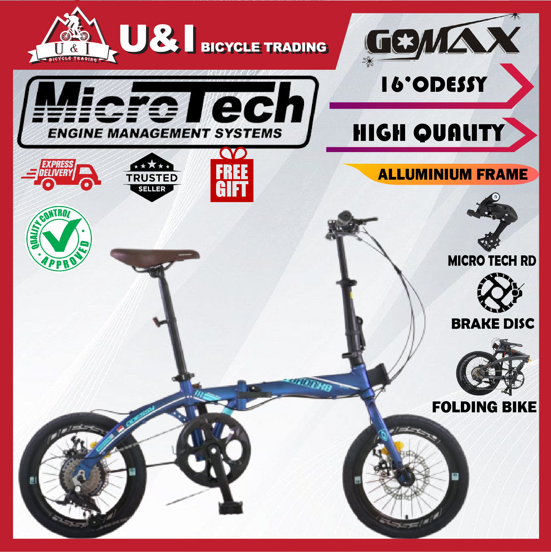 gomax folding bike 16 inch