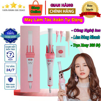 Máy làm tóc xoăn tự động, máy làm tóc xoăn tự động 360 độ, phong cách Hàn Quốc, nóng nhanh, uốn xoăn, uốn cụp, máy uốn tóc  mini, không làm hư hại tóc,  an toàn, máy làm tóc xoăn tự động mini, máy làm tóc xoăn sóng nước