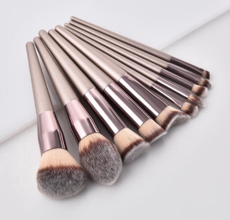 Set 10 cọ trang điểm cao cấp chuyên nghiệp tán phấn nền/mắt/má hồng