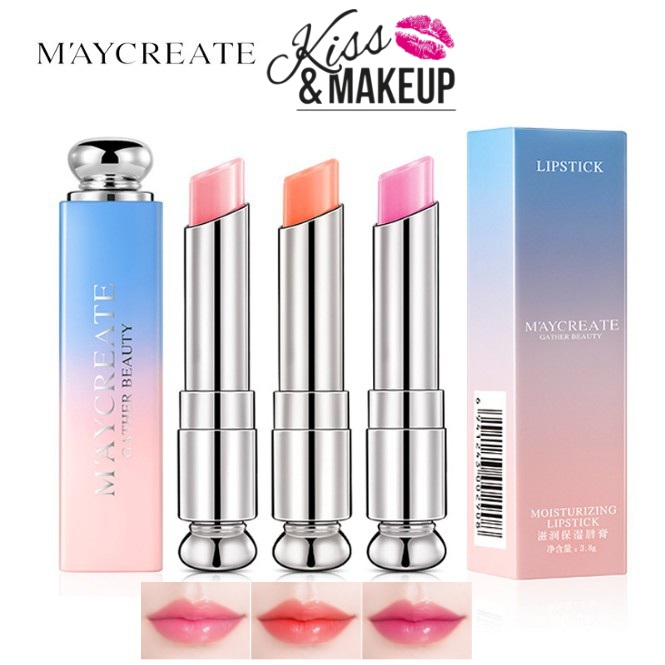 Son dưỡng môi MAYCREATE đổi màu theo nhiệt độ Hồng Hào Căng Bóng Dưỡng Cấp Ẩm Cho Môi