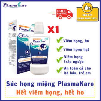 Súc họng Nano Bạc thế hệ mới PlasmaKare - Chuyên biệt cho vi.êm họng hạt, vi.êm amidan hốc mủ - Hiệu quả, an toàn [Mua nhiều giảm giá]