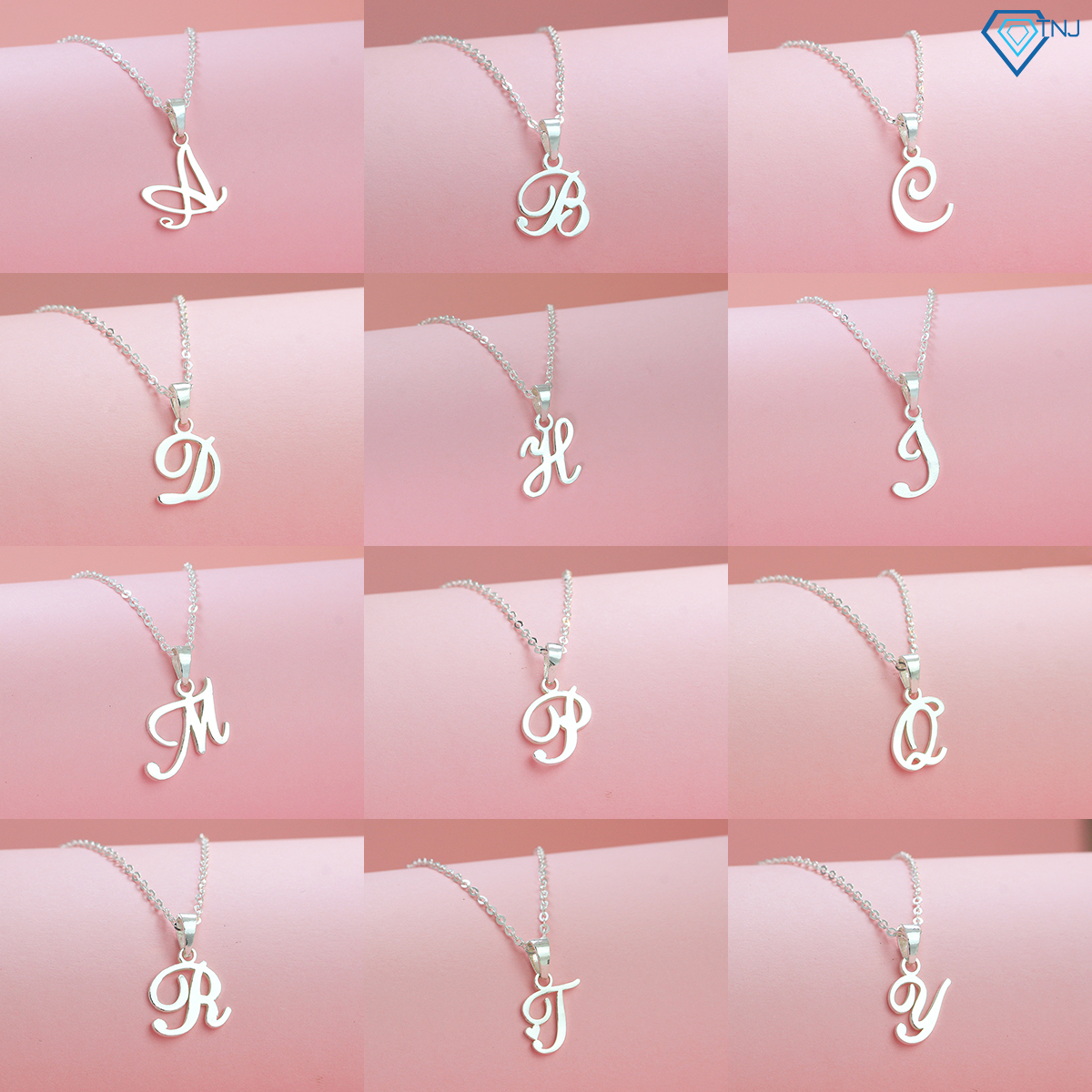 Dây chuyền chữ cái bạc theo tên cho nữ DCN0603 - Trang Sức TNJ