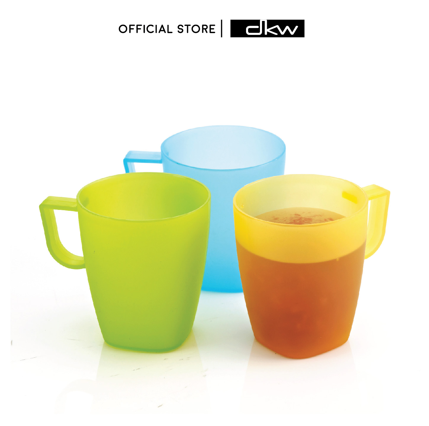 DKW HH-582 แก้วน้ำมีหู (14 ออนซ์) (มี 5 สี) แก้วพลาสติก แก้วปาร์ตี้ Glass Cup 14 Oz. ราคา 22 บาท*ส่งฟรี