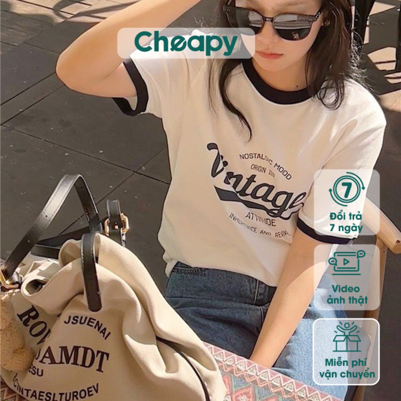 Áo thun tay lỡ phông unisex nam nữ cổ tròn màu trắng freesize cotton khô 3158 form rộng local brand Vintage C791