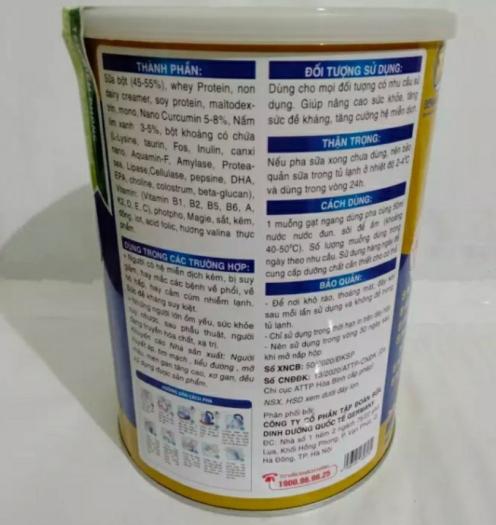 Sữa bột Alphamilk NaNo Curcumin Nấm Lim Xanh, tăng cường sức đề kháng, giảm viêm dạ dày, xương khớp, gout, ung thư , tai biến, gan, huyết áp, làm đẹp da, Bách hóa ngọc châu – hộp 900g