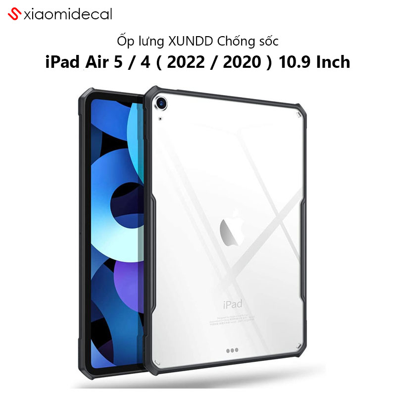 Ốp lưng XUNDD iPad Air 5 / 4 ( 2022 / 2020 ) 10.9 Inch Mặt lưng trong, Viền TPU, Chống sốc