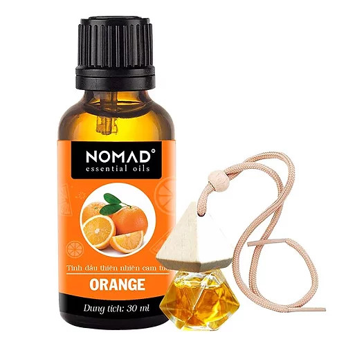 Combo Tinh Dầu Thiên Nhiên Vỏ Cam Nomad Essential Oils Orange 30ml + Vỏ Tinh Dầu Dạng Treo