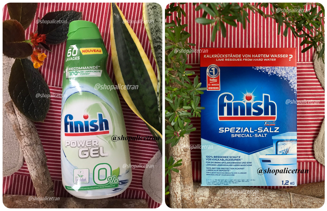 Combo gel finish all in 1 max eco 0% chai 900ml + muối finish 1.2kg