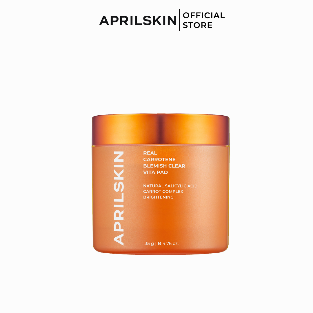 Toner Sạch Mụn Aprilskin Real Carrotene Vitamin Pad 135g 60 miếng