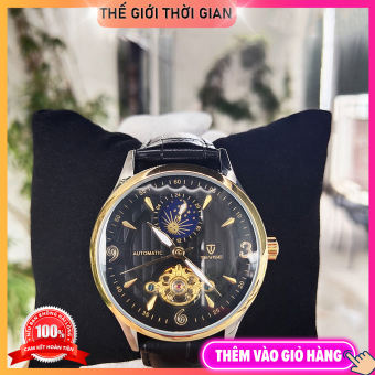 Đồng hồ nam TEVISE T820 automatic, dây da cao cấp, full hộp, chống xước, chống nước, thẻ bảo hành 3 năm