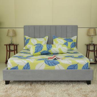 Bộ Ga Gối Cotton Hometex 180x200x25cm - Bộ Drap Gối Bọc Nệm Vải Cotton Hoa Hometex - CTY May Thiên Hà