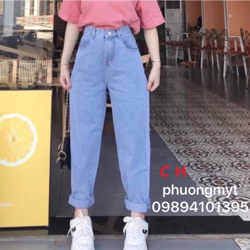 Quần bagy bò lưng cao ch12