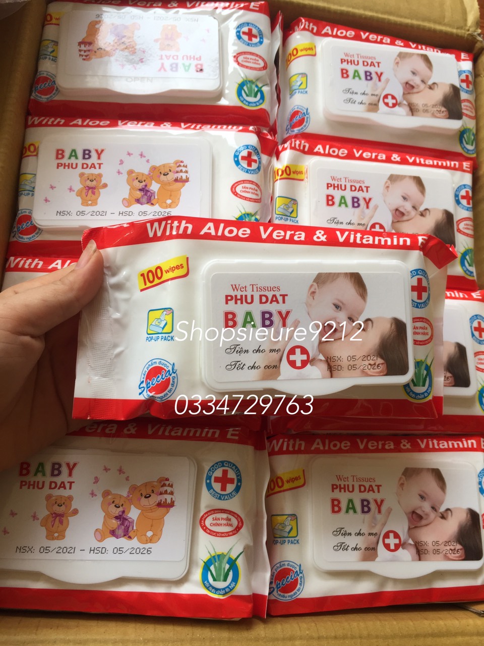 Khăn/giấy ướt baby phú đạt100 tờ