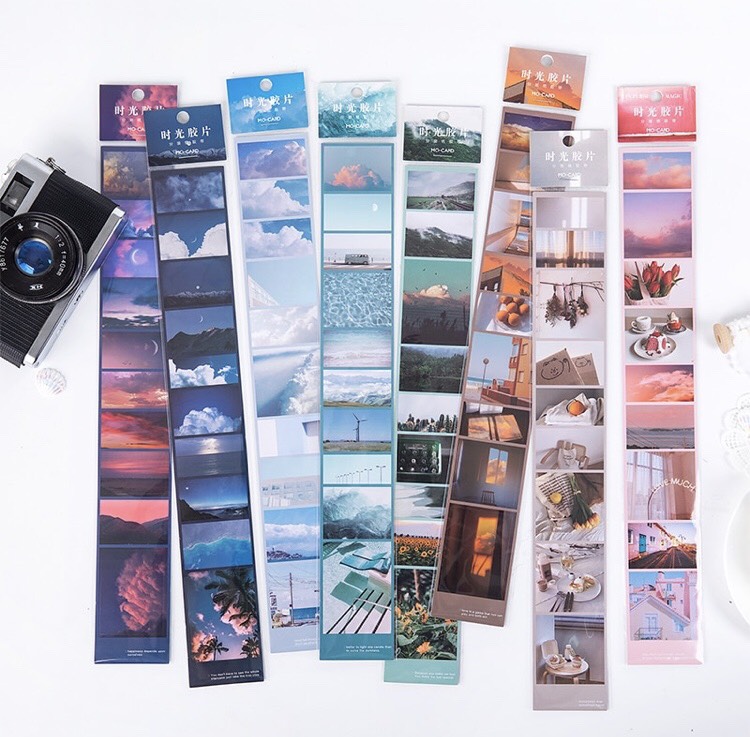 Sticker ảnh postcard phong cảnh ảnh nghệ thuật trang trí bullet journal