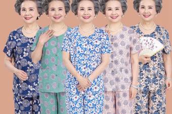 Đồ Bộ Trung Niên quần lửng chất lanh lụa có size tới 75kg ?? Bộ Trung Niên Nữ Mặc Nhà Đẹp