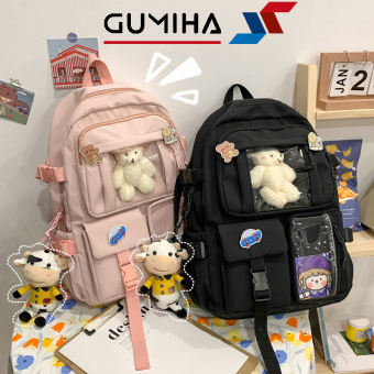 Balo Nữ Đi Học Ulzzang Hàn Quốc Màu Dịu Nhẹ Cao Cấp Cặp Sách Nam Cực Đẹp Giá Rẻ - GUMIHA