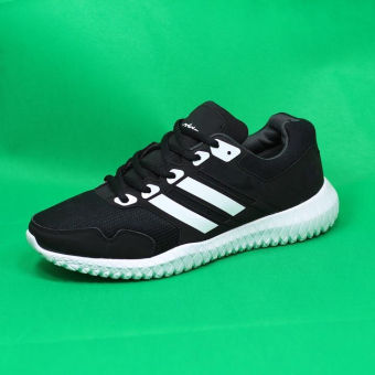 Giày thể thao sneaker nam nữ size 35 đến 44 đen sọc trắng (NS10)