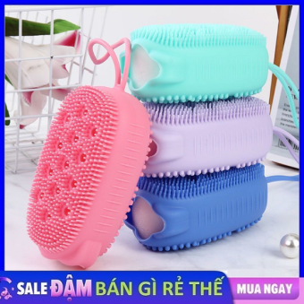 Bông tắm - Bông tắm kì ghét - Chà lưng silicon chà lưng tạo bọt cao cấp chất liệu nềm mại