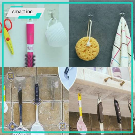 20 Móc Dán Tường Treo Máng Đồ Dùng Quần Áo Nón Miếng Dán Gắn Tường Nhà Tắm Nhà Bếp Dính Chặt Chịu Lực Cao