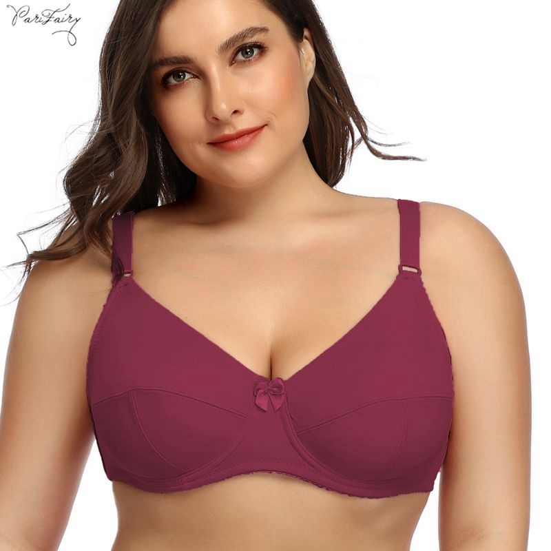 PARIFAIRY Big Boobs F Cup Ultra Thin Polyester Underwired Bra Full