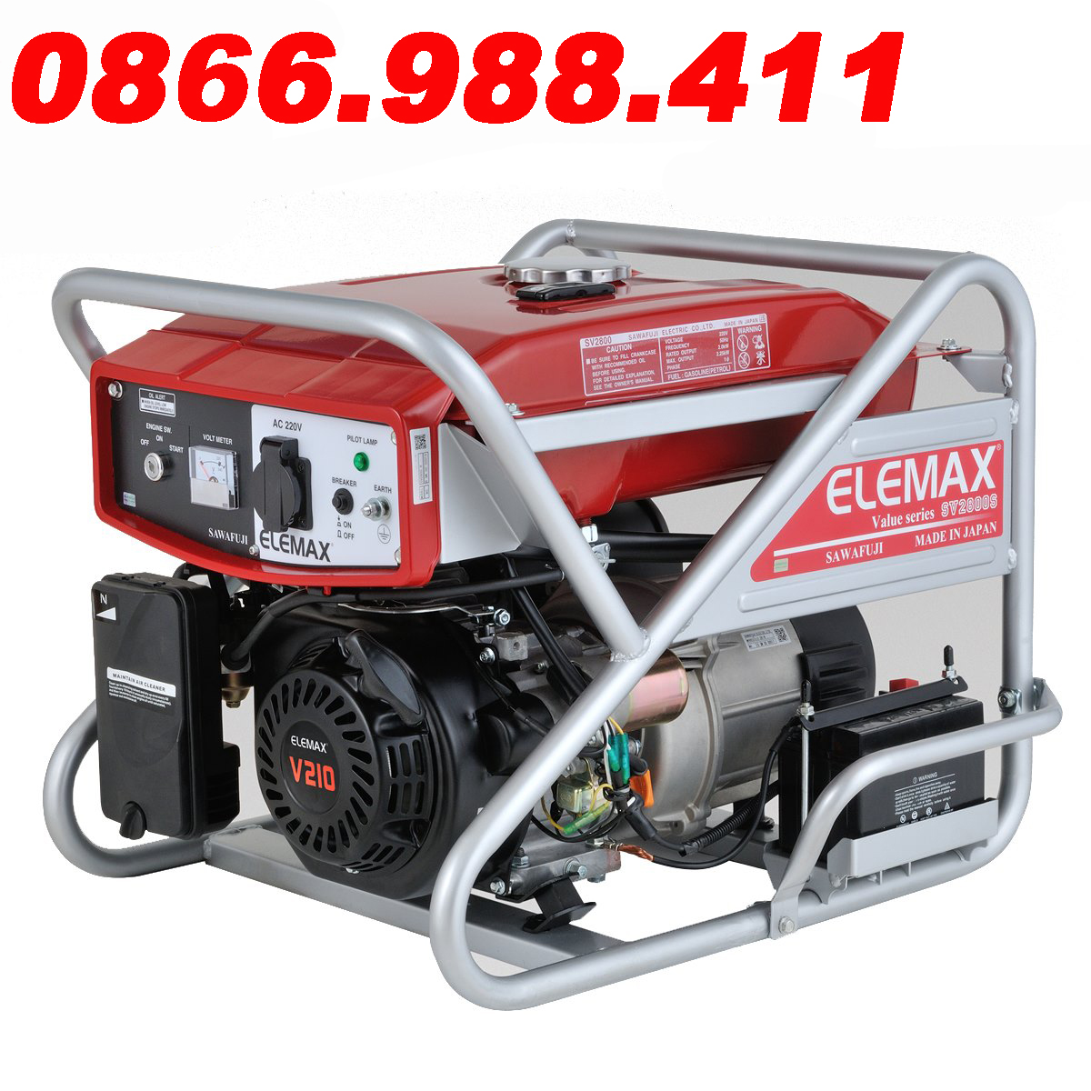 Máy phát điện chạy xăng 5kva elemax sv6500