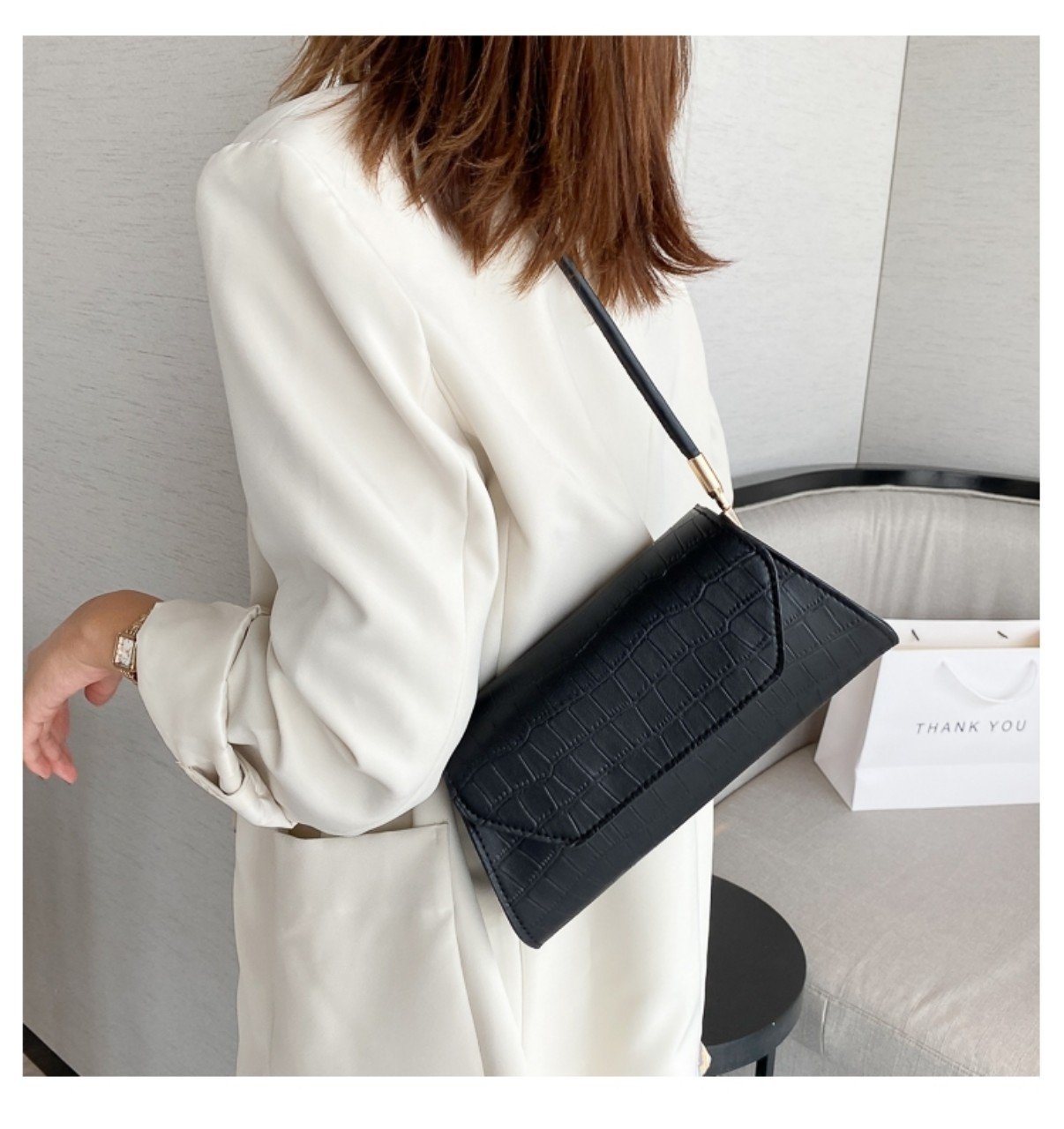 Túi xách nữ hộp đeo chéo vintage LATTA 2020 DC17