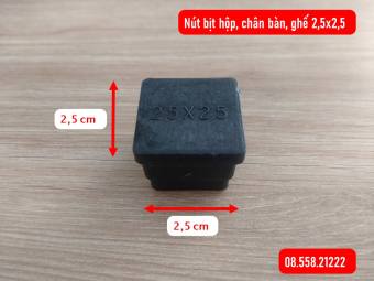 BỘ 4 Nút nhựa, đế nhựa 2,5x5 bịt đầu sắt hộp 2,5x5, gắn chân ghế, chân bàn, tiện lợi. Chống ồn, trầy xước gạch, đá, sàn gỗ
