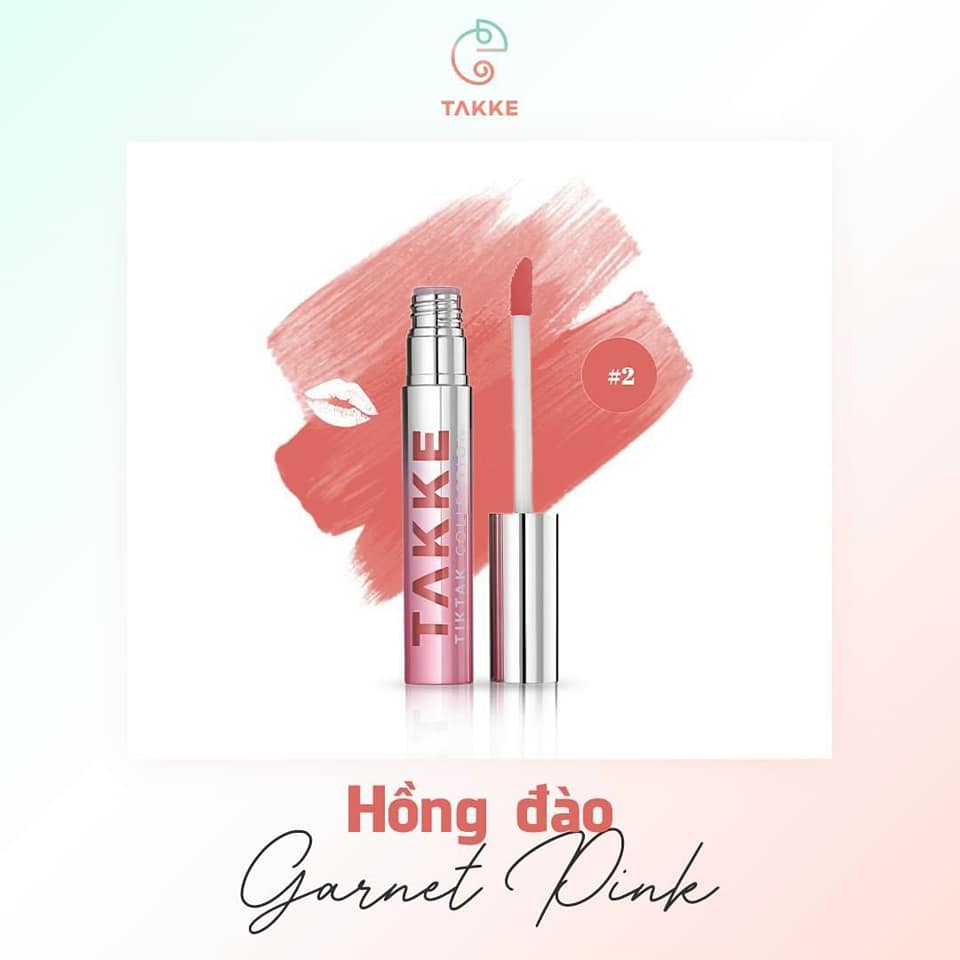 Son kem lì takke dưỡng môi hồng đào garnet pink