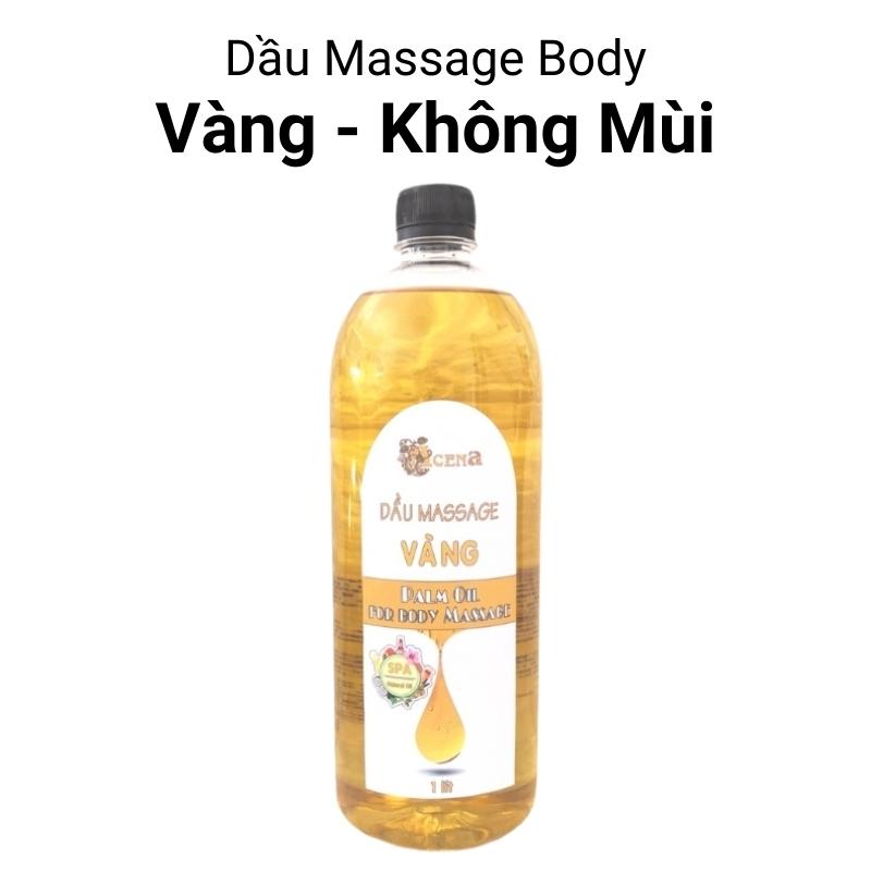 Dầu Massage Vàng Không Mùi, Độ Trơn Cao ACENA 1000ml Spa Chuyên Dùng
