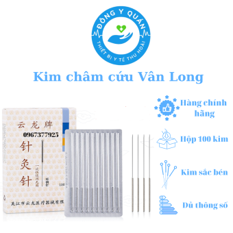 Kim Châm Cứu Vân Long- Kim Châm Cứu vô trùng dạng vỉ- Đầy đủ kích thước- Date mới nhất