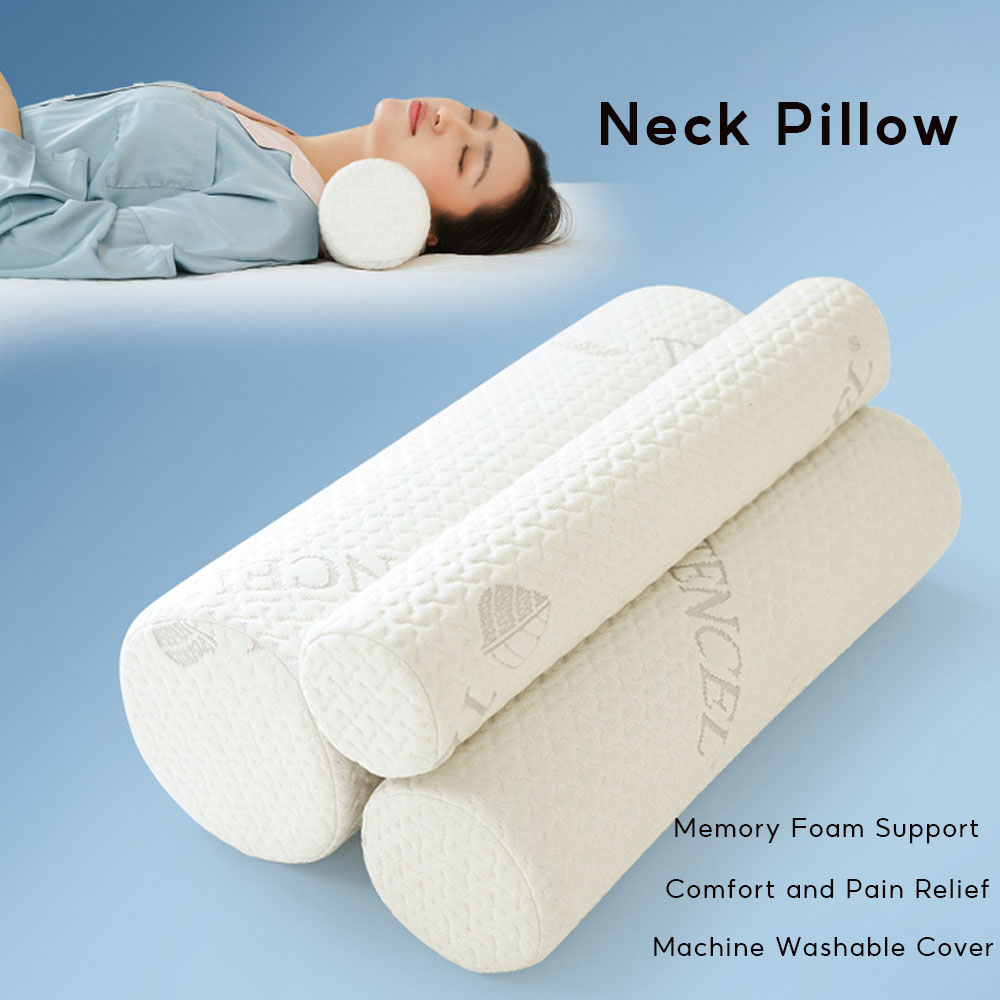 Cylinder Memory Foam Pillow Roll Cervical Bolster Round Nap Neck