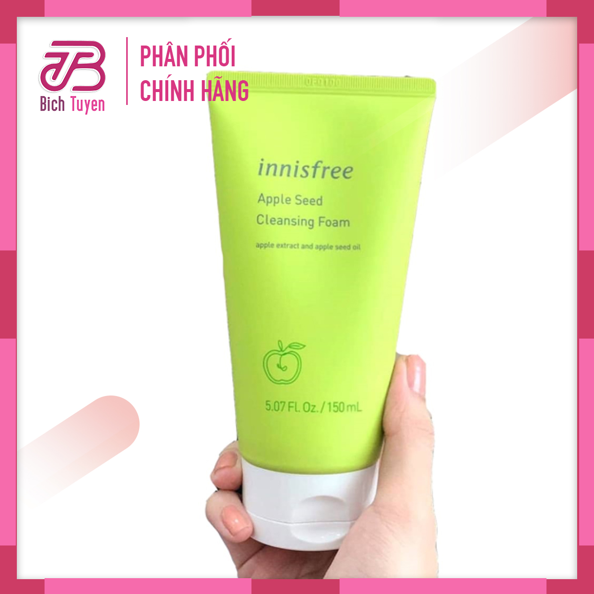Sữa rửa mặt innisfree apple seed deep cleansing foam