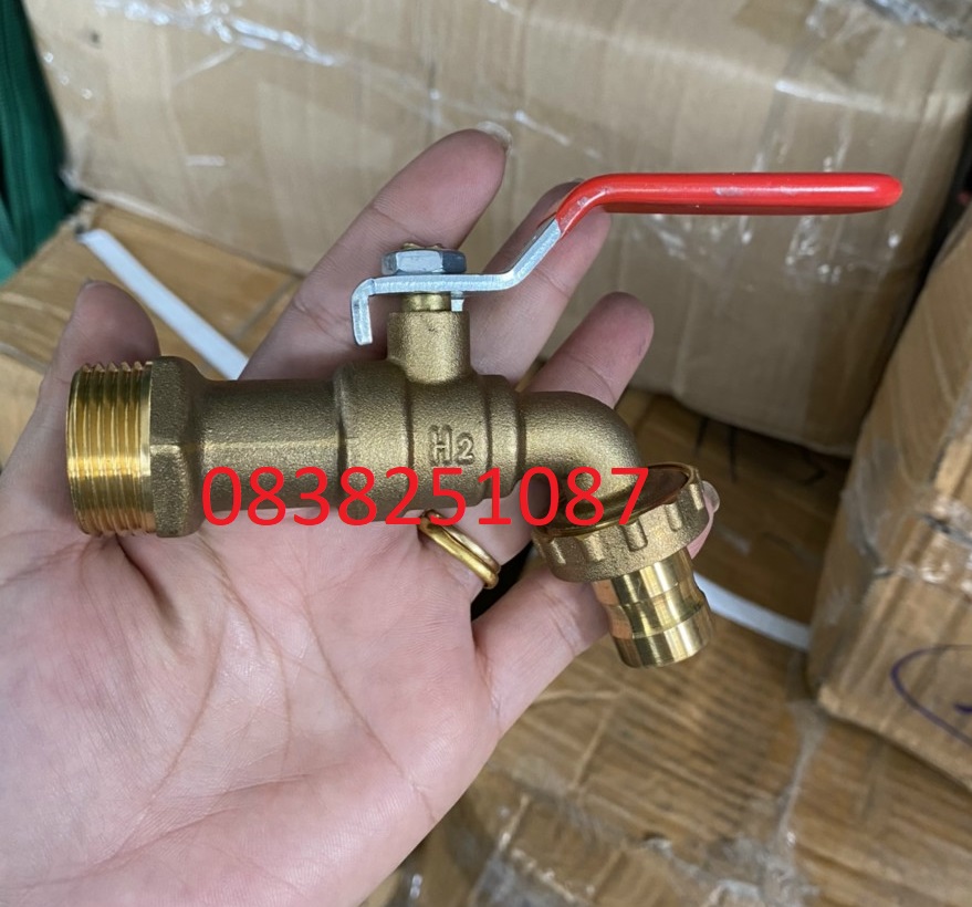 vòi nước vòi hồ vòi khóa nước chất đồng thau phi 27