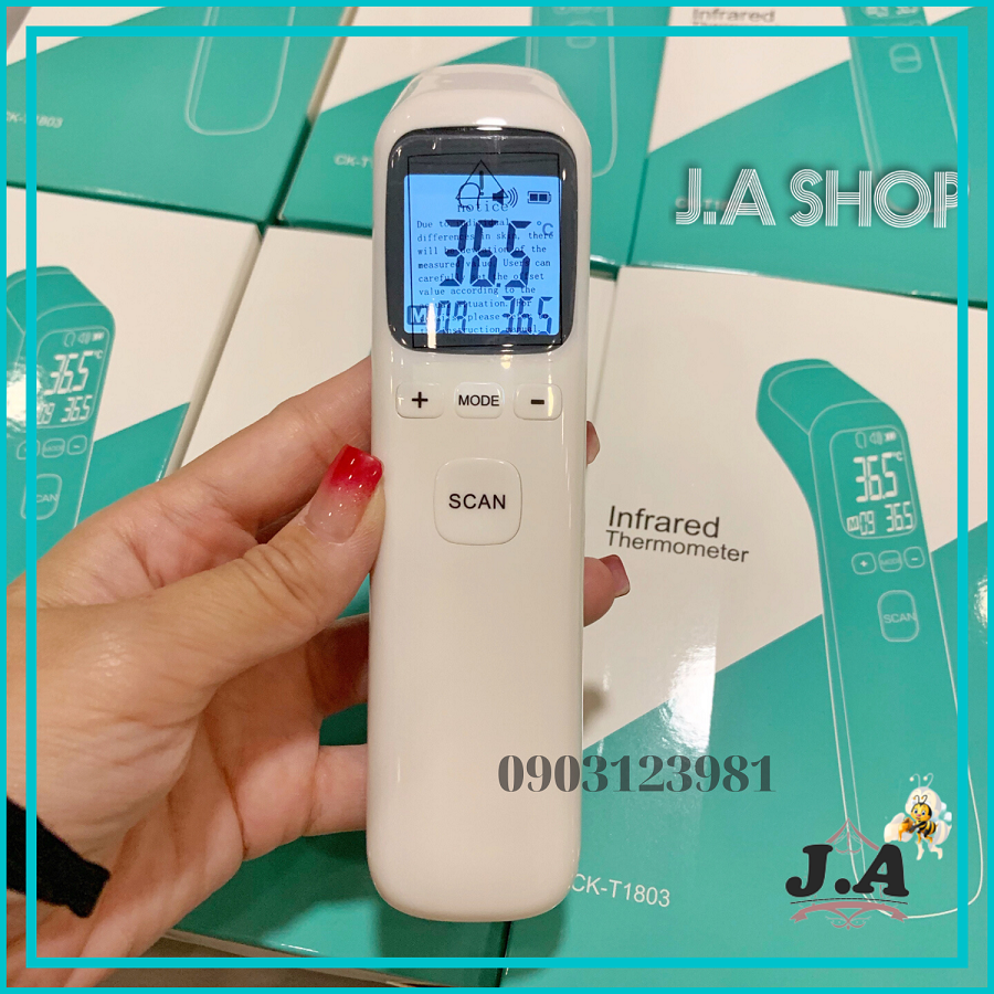 [HCM]NHIỆT KẾ ĐIỆN TỬ HỒNG NGOẠI INFRARED CK-T1803 SCAN HÀNG CHÍNH HÃNG CHẤT LƯỢNG CAO ĐA NĂNG BẢO HÀNH 1 ĐỔI 1