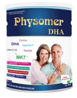 Sữa Physomer DHA dinh dưỡng cho người trung và lớn tuổi, Date T11-2024