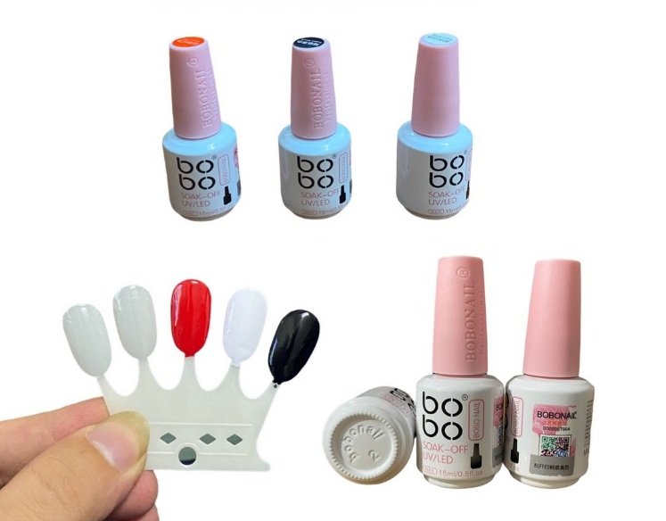 Sơn gel bobo đen, trắng và đỏ - chai 15ml