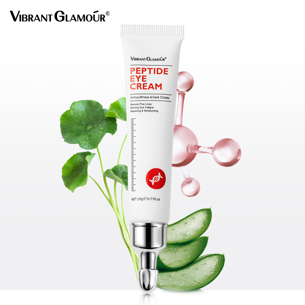 Gambar VIBRANT GLAMOUR Peptide Eye Cream Anti wrinkle Lift and Firm the Eye Area Reduce Eye Lines Reduce Eye Bags Lighten Dark Circles Brighten Moisturizing 20g