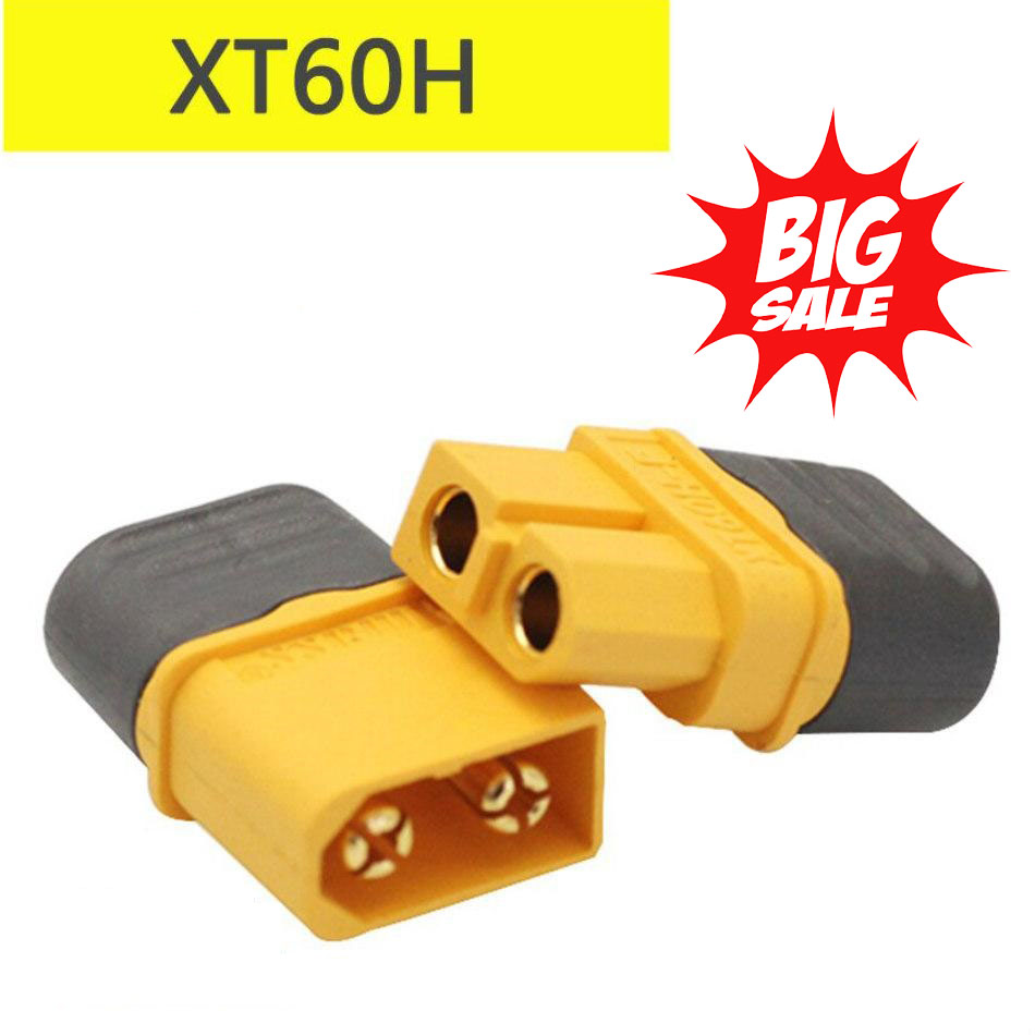 Cặp giắc xt60h đực cái nối điện - jack nối nguồn điện, pin có chụp bảo vệ chất lượng cao