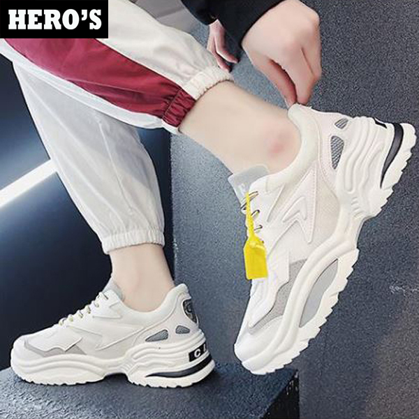 Giày nam thể thao sneaker HERO'S trắng đẹp bata cổ cao cho học sinh đi học đi làm cao cấp Mã CLT-1