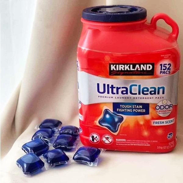 Thùng Viên giặt Kirkland Singuature Ultra Clean 152 viên/thùng - Mỹ