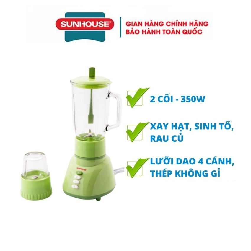 Máy xay sinh tố đa năng mini cối máy xay hoa quả thực phẩm khô xay thịt sunhouse 1.5l 1.25l 1.2l 3