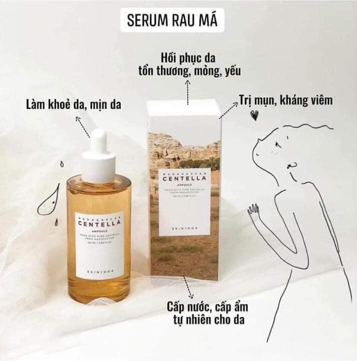 Serum Centella Rau Má Dưỡng trắng, giảm mụn thâm, cấp ẩm, phục hồi da