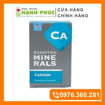 Canxi Siberian Thực Phẩm Bổ sung Essential Minerals Calcium Từ Siberi Nga (Hộp 60 viên)