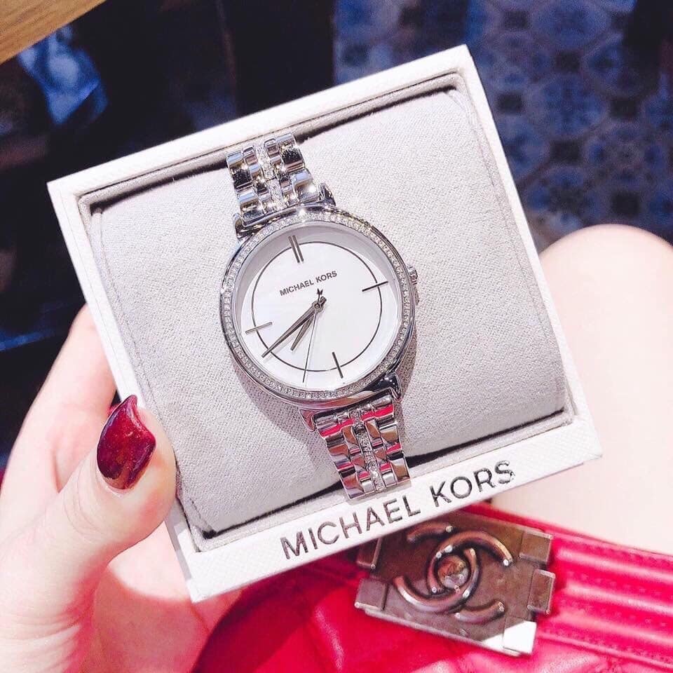 Đồng hồ nữ dây kim loại Michael Kors MK3641 size 33mm fullbox , vỏ thép không gỉ , chống nước , đồng hồ nữ cao cấp