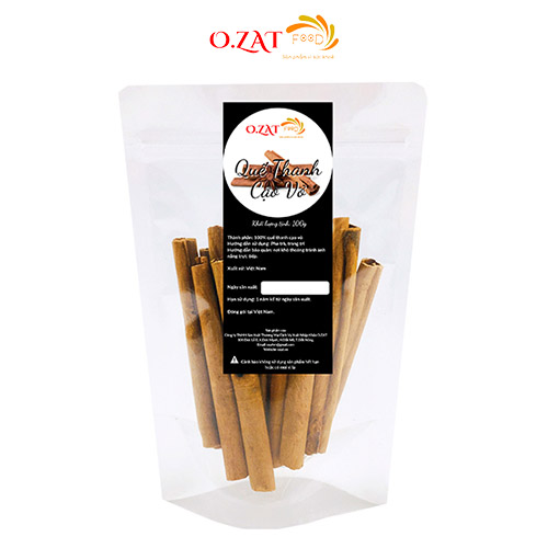 Quế thanh cạo vỏ o.zat food 100g - tốt cho tiêu hóa lưu thông máu huyết tốt cho tim mạch